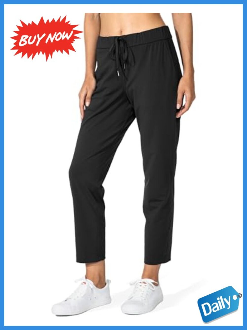Women's 7/8 Ankle Golf Pants Stretch Sweatpants with Deep Pockets